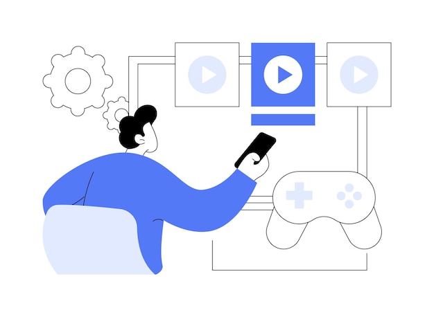 SmartTV content abstract concept vector illustration