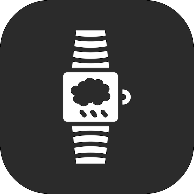 Smartwatch Weather vector icon illustration of Weather iconset