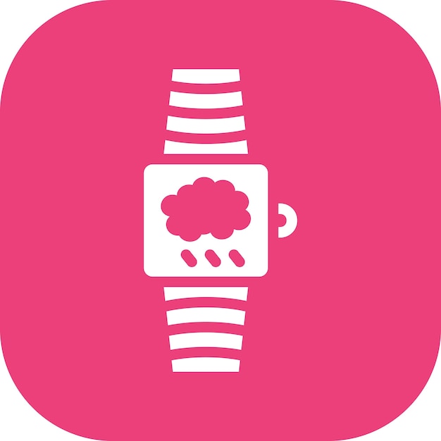 Smartwatch Weather vector icon illustration of Weather iconset
