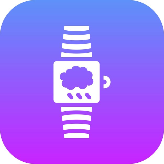 Smartwatch Weather vector icon illustration of Weather iconset
