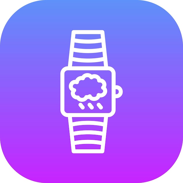 Smartwatch Weather vector icon illustration of Weather iconset