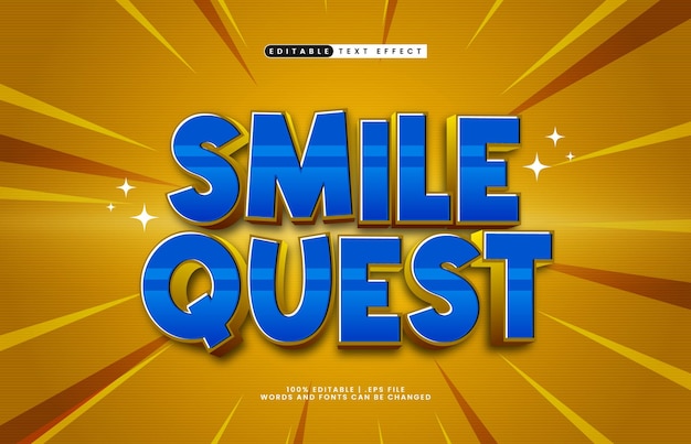 Smile Quest Comic Text Effect