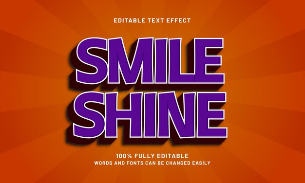 smile shine editable text effects with a kids and play theme