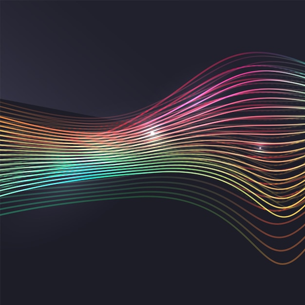 Smoke wave on dark background
