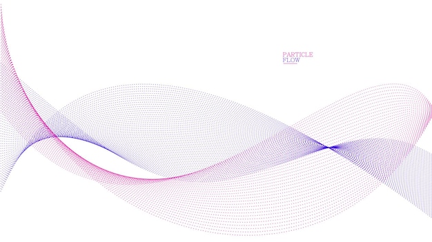 Smooth abstract background with arrays of flowing particles light and soft vector design luxury style illustration motion wind effect