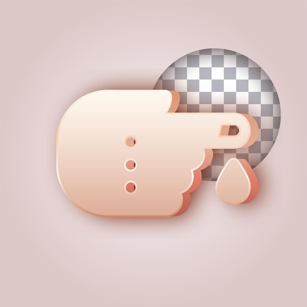 Smooth Butter Color Effect Blood Drop Icon with Customizable Background