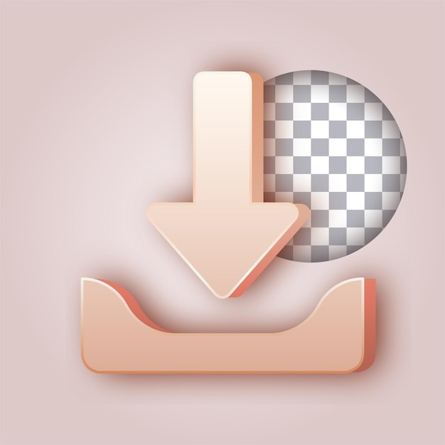 Smooth Butter Color Effect Download Icon with Customizable Background