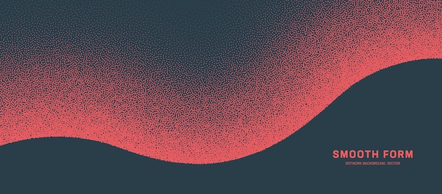 smooth curved border vector red dot work minimal scenic abstract background