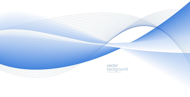 Smooth flow of wavy shape with gradient vector abstract background light blue design curve line energy motion relaxing music sound or technology