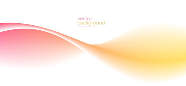Smooth flow of wavy shape with gradient vector abstract background red and yellow design curve line energy motion