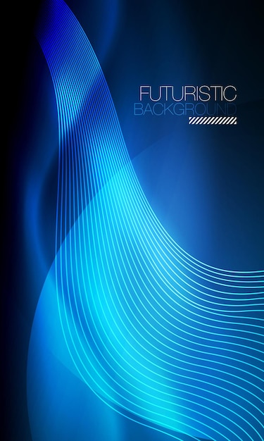 Smooth smoke particle wave big data techno background with glowing flowing elements hitech concept