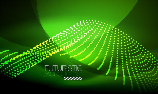 Smooth smoke particle wave big data techno background with glowing flowing elements hitech concept