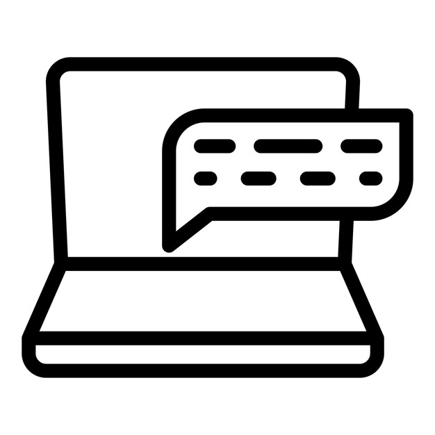 sms chatbot icon outline sms chatbot vector icon for web design isolated on white background