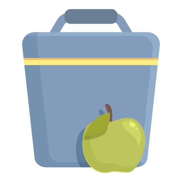 Snack box icon cartoon vector Healthy meal Time try