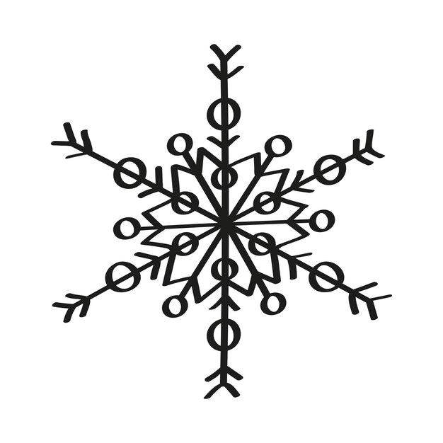 Snöflinga illustration i konst bläckstil