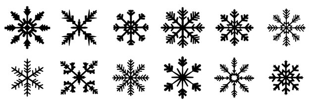 Snöflinga Vektor Julikon Snöillustration Vinterikoner