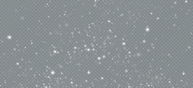 Snow falling on a plaid background