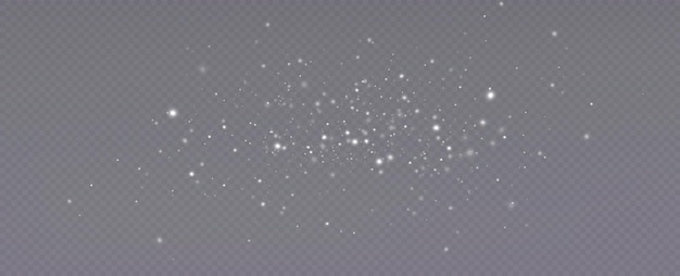 Snow flakes on a transparent background