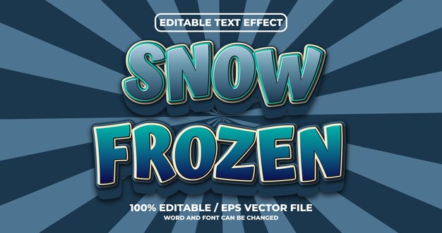 Snow frozen text effect style