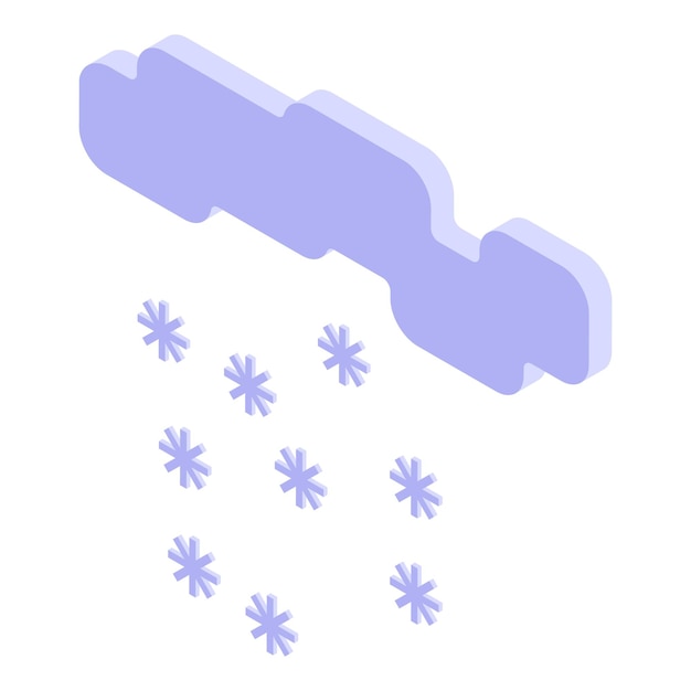 Snow weather icon Isometric of snow weather vector icon for web design isolated on white background