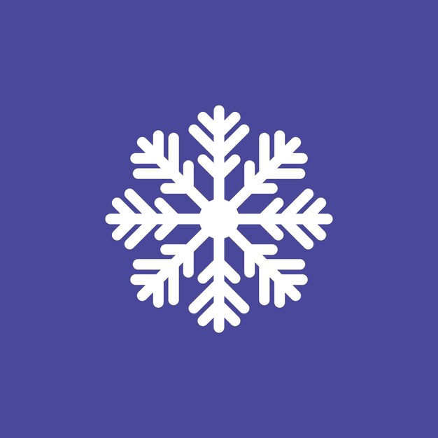 Snowflake icon Illustration of a beautiful winter snowflake