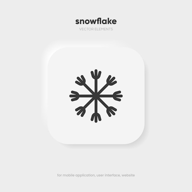 Snowflake icon Winter snowflake symbol Christmas icon Snow sign