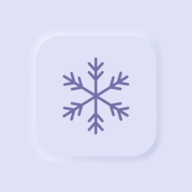 Snowflake in neumorphic styleVector illustration