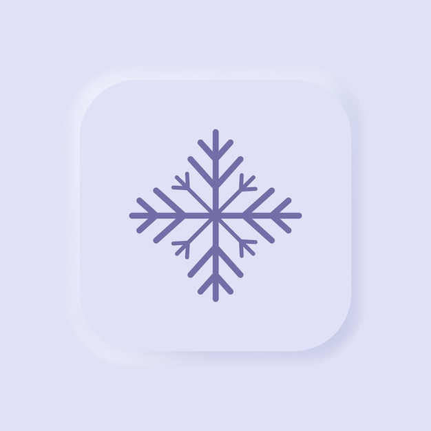 Snowflake in neumorphic styleVector illustration