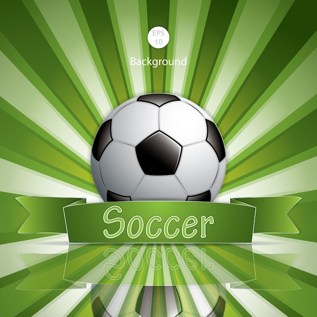 Soccer ball and ribbon