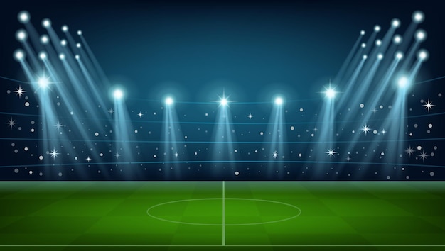 Soccer stadium field sport football game grass arena illustration concept
