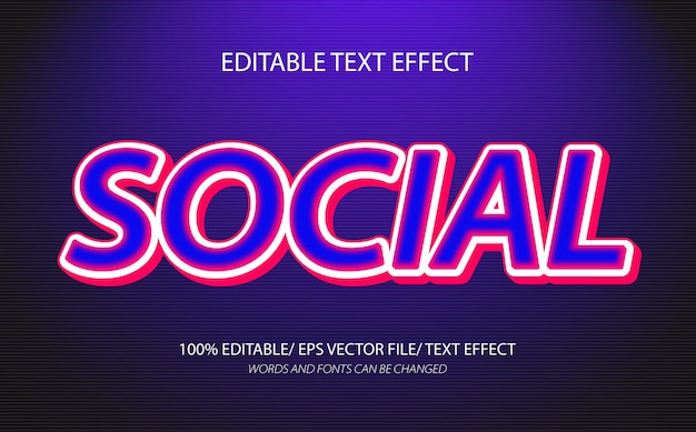 Social editable text effect and editable text style