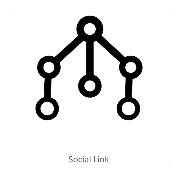 social link and connection icon concept