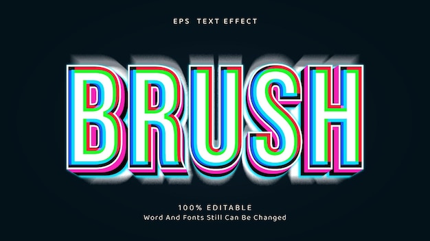 Social Media Brush 3D Text Effect Template