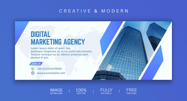 Social media cover and web banner vector template