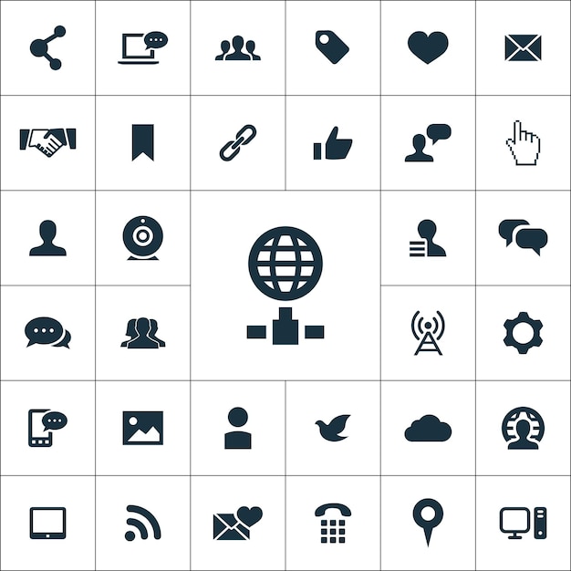 Social media icons universal set