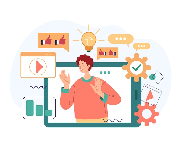 Social media management blogging online internet web indflydelse koncept