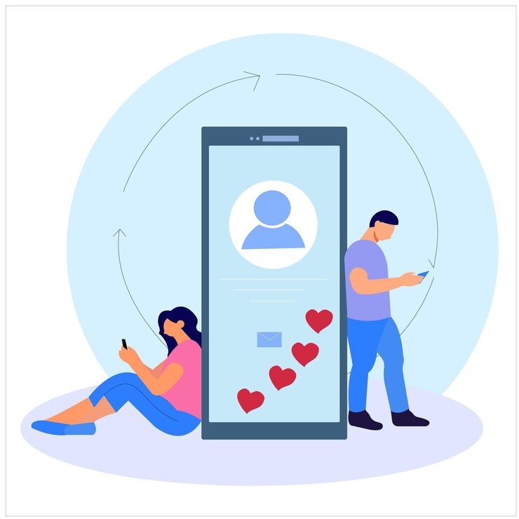 Vektör social media marketing vector illustration