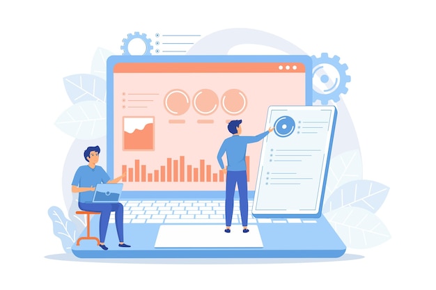 Social media specialists manage multiple accounts Social media dashboard online marketing