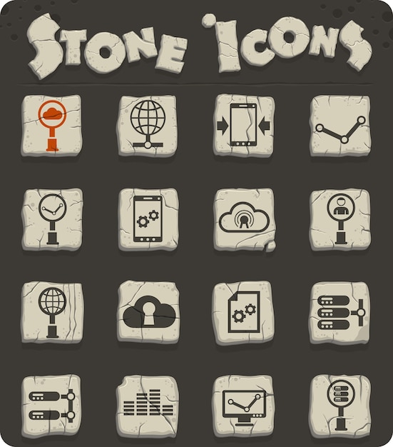 social network vector icons for web and user interface design