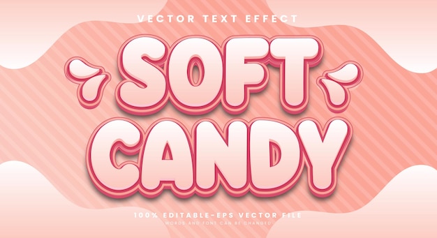 Soft Candy Cute editable text effect Template