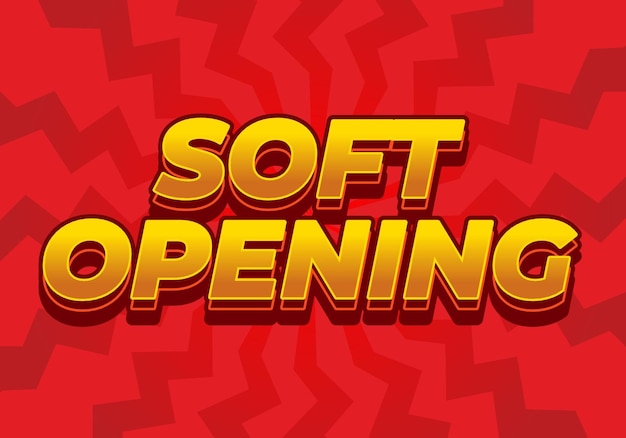 soft opening text effect for digital ads with 3d style