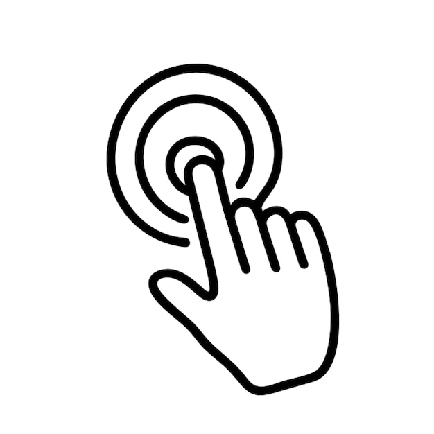 soft touch icon outline
