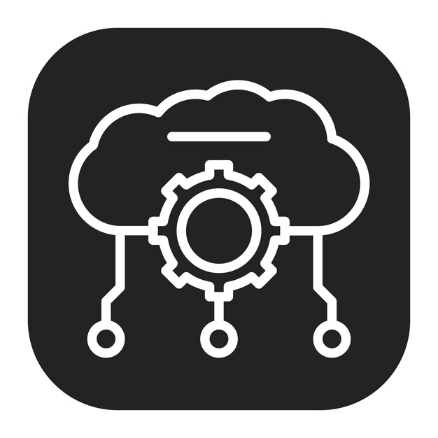 software as a service icon vector image can be used for professional services