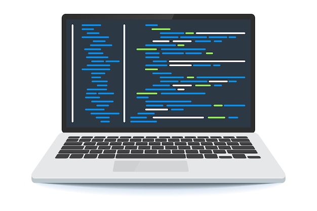 Software coding concept. Java code digital text. Digital program code on the screen.