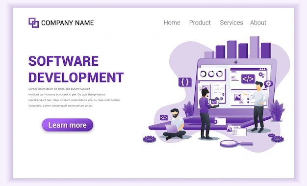 Software Development and Programmers  landing page