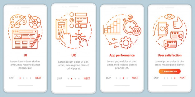 software development onboarding mobile app page screen