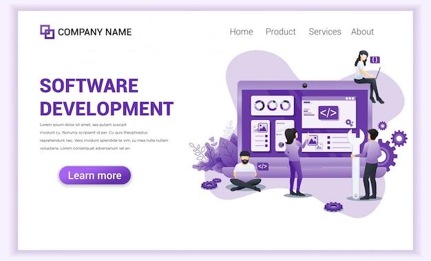 Software Development Programmers  landing page