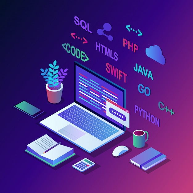 Software development, programming language, coding