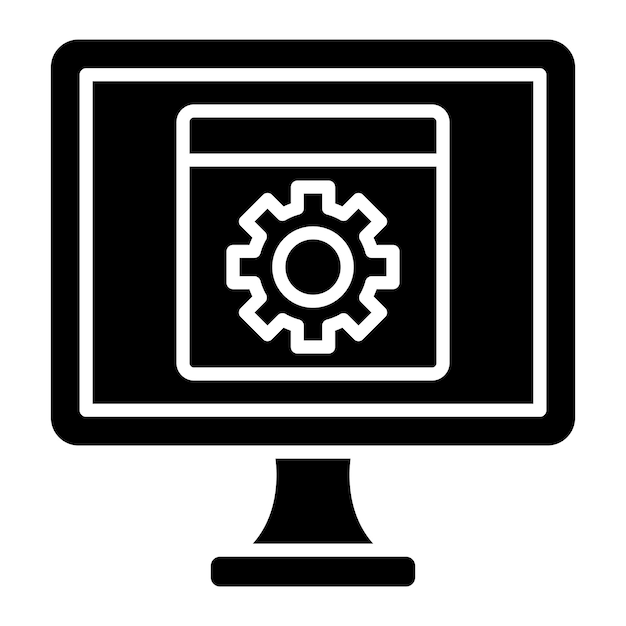 Software Glyph Solid Black Illustration