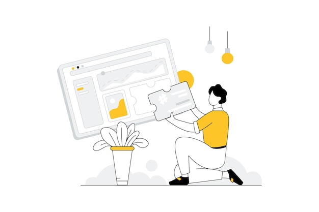 Software Integration Vectors Illustration Flat